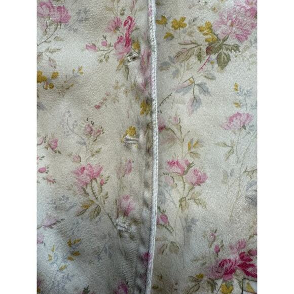 Women's CHAPS Cotton Soft Floral Print Short Jacket Blazer Cottage Size Large L - Picture 13 of 14